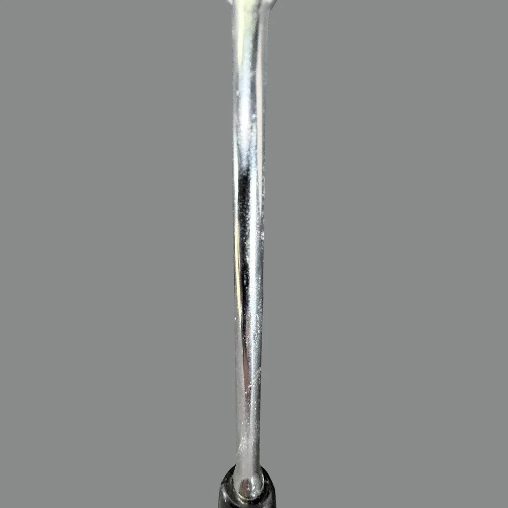 Vintage EKCO USA Chromium Plated Meat Fork Black Handle‎ 11.5